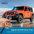 thumbnail image 3 of Premium Black and Gold Protective Key Fob Case with Soft TPU Shell and Leather Strap Compatible with Jeep Wrangler JL JLU Rubicon Gladiator JT Sahara Flip Remote Key Cover, 3 of 6