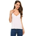thumbnail image 4 of Zeagoo Womens V Neck Cami Tank Top Strap Sleeveless T Shirt Casual Loose Cotton Vest Blouse, 4 of 9