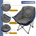 thumbnail image 5 of REKING Oversized Foldable Camping Chair, Outdoor Padded Lawn Chair w/cup Holder,Carry Bag for Beach, Hiking, and Picnics,Blue, 5 of 6