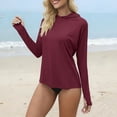 thumbnail image 4 of Womens Sun Protection Hoodies Long Sleeve Shirts Quick Dry Breathable Fishing Hiking Rash Guard Athletic Pullover Tops S-2XL, 4 of 6