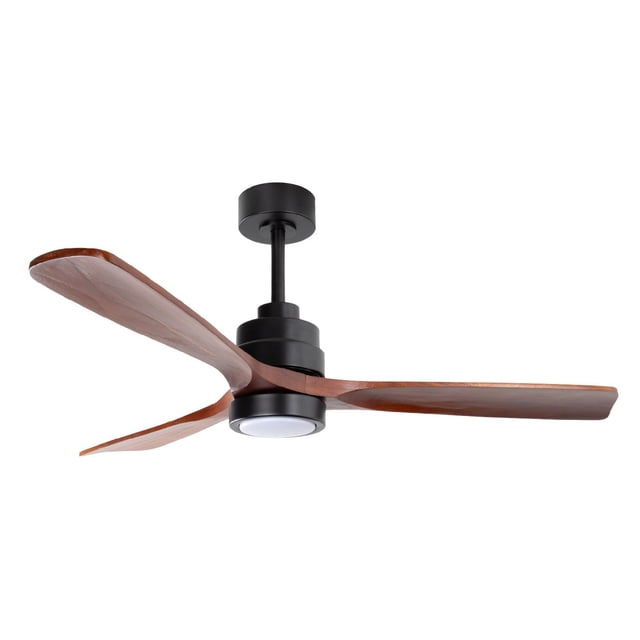 Ventilador De Techo 52" Luz LED 18W Biena Negro-Nogal negro