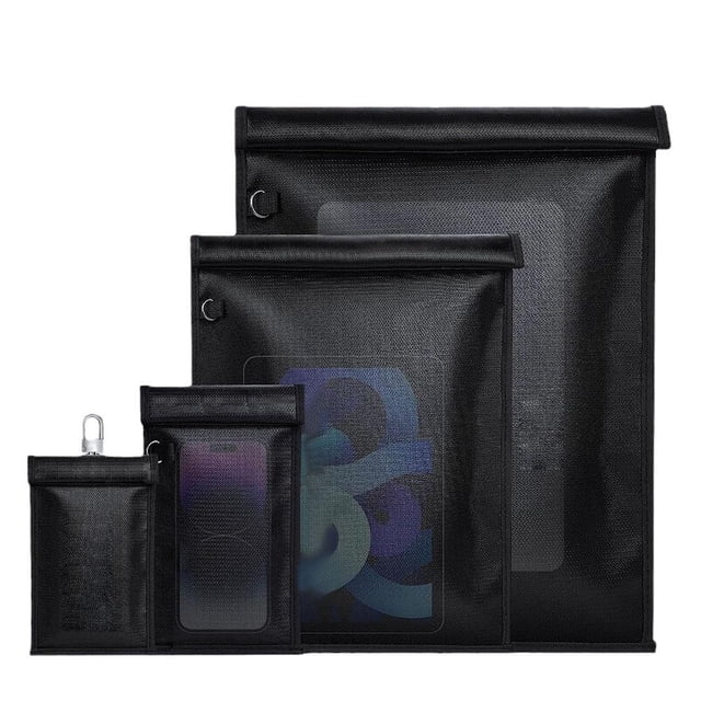 Car Key RFID Shielding Bag, Waterproof Fireproof Signal Blocker Pouch for Car Fob Remote, Phone, Credit Cards, Demagnetization Protection Case