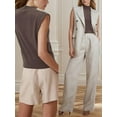 thumbnail image 6 of Arach&Cloz Women's Wool Blend Mock Neck Sweaters Vest Business Casual Trendy Tops Fall Outfits 2025, 6 of 7