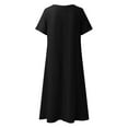 thumbnail image 5 of Fimkaul Women's Dresses Casual Long Sleeve V-Neck Winter Fall Plus Size Spring Summer Causal With Pocket Fashion Dress Black 5XL, 5 of 5