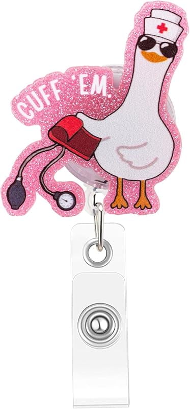 YJ Premiums 8pcs Funny Badge Reels Retractable ID Tag Card Holder