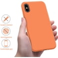 thumbnail image 4 of Liquid Silicone Gel Rubber Full Body Protection Shockproof Case for iPhone Xs/iPhone X，Anti-Scratch&Fingerprint Basic-Cases，Compatible with iPhone X/iPhone Xs 5.8 inch (2018), (Marigold), 4 of 5