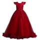 thumbnail image 1 of Odeerbi Niñas Verano Tul Encaje Bordado Princesa Vestido Flor Niña Vestido Lazo Ruffle Manga Fiesta Boda Noche Vestido Vestidos Formal, 1 of 4