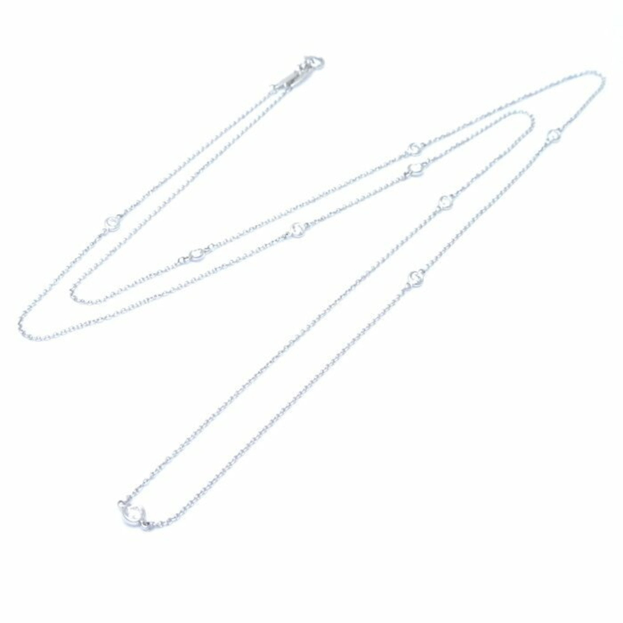 Pre-Owned TIFFANY & Co. Tiffany by the Yard Necklace 9P Diamond 77cm Long Elsa...