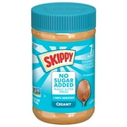 SKIPPY No Sugar Added Creamy Peanut Butter, Shelf-Stable, 16 oz Plastic Jar