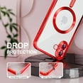 thumbnail image 3 of 3-in-1 Entronix Bundle for iPhone 17, Glossy Magnetic Clear Case 2 Screen Protector, Red, 3 of 7