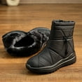 thumbnail image 6 of Xiaoxatg Women's Boots - Casual Mid Calf Insulated On Flat Heel Winter Footwear for Comfortable Warm Wear in Cold Weather 9 Black, 6 of 9