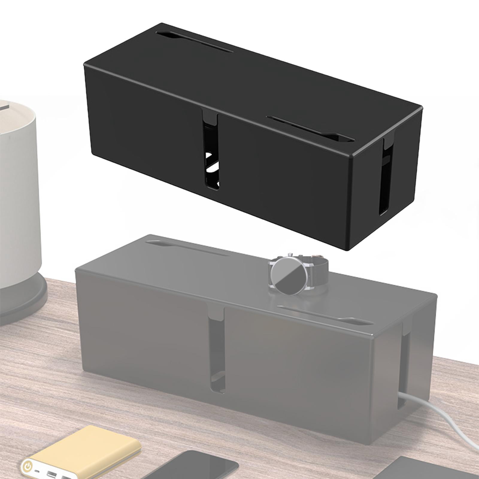 Cable Storage Box Desk Cable Management solution Cable Management Box, Cord Holder, for USB Hub, Desk, Computer, Home TV , L L