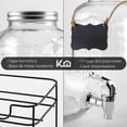 thumbnail image 4 of Set De 2 Dispensadores Bebidas 4 Litros Mason Jar Con Tapa y Base Metal KingsHouse, 4 of 6