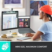لوحة مفاتيح Logitech MX Keys Mini for Mac اللاسلكية البسيطة، مدمجة، بلوتوث، مفاتيح بإضاءة خلفية، USB-C، كتابة لمسية، رمادي شاحب