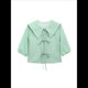 thumbnail image 3 of Tops con Lazo Delantero para Mujer, Top Babydoll con Peplum y Estampado de Leopardo Y2K, 3/4, Mangas Abullonadas, Bonitos Tops para Salir Verde L, 3 of 8