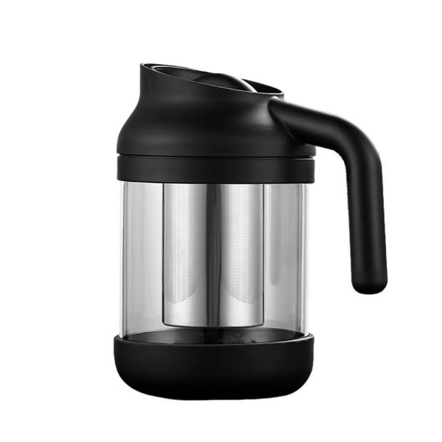 Cafetière Résistante à la Chaleur, Réutilisable, Lavable, Antidérapante, en Acier Inoxydable PP, avec Poignée 1100ML