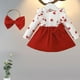 thumbnail image 1 of Vestido de Navidad para Niños, Vestido con Lazo, Vestido Elegante con Estampado de Corazón, Ropa para Niños para Cumpleaños, Vacaciones, Festival, Ves 12 a 18M, 1 of 8