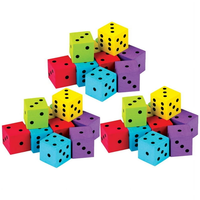 Pomme (3 PK) 20 PACK Mousse dés Colorés