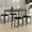 Black, variant on VECELO 5-Piece Dining Table Set with 4 Stools, 43.3" Rectangular Kitchen Table & Chairs Sets, Space-Saving Pub Dining Set for Living Room, Breakfast Nook, Apartment, Brown