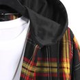 thumbnail image 7 of cllios Men's Flannel Shirt Plaid Hoodie Long Sleeve Fall Casual Button Down Shirts Jacket Vintage Tops with Pocket Orange XL, 7 of 7
