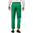thumbnail image 3 of Lars Amadeus Men's Cropped Dress Pant Flat Front Solid Color Business Trousers, 3 of 5