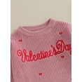 thumbnail image 5 of Bagilaanoe Baby Girl Boy Valentine's Day Clothes Newborn Knitted Sweater Long Sleeve Letter Heart Embroidery Pullover 3M 6M 9M 12M 18M Infant Warm Jumpers Tops Fall Loose Knitwear, 5 of 9
