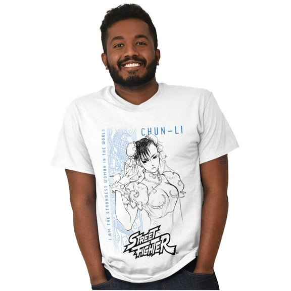 Street Fighter Chun-Li Strongest Men's Graphic T Shirt Tees Brisco Brands M