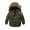 Green, variant on TAIAOJING Coat For Toddler Baby Boys Girls Kids Winter Jacket Zipper Button Hooded Windproof Hoodies Coat 2-3 Years