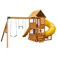 thumbnail image 3 of KidKraft Castlewood Wooden Swing Set / Playset with Clubhouse, Mailbox, Slide and Play Kitchen, 3 of 17