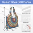 thumbnail image 7 of Wukai Round Mandala Sturdy and Stylish Reusable Canvas Tote Bag: Eco-Friendly, Heavy-Duty Grocery Shopping Bag with Reinforced Handles, 7 of 7
