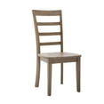 thumbnail image 2 of Moe 18 Inch Wood Dining Chair Ladder Back Set of 2 Brushed Brown - Saltoro Sherpi, 2 of 6