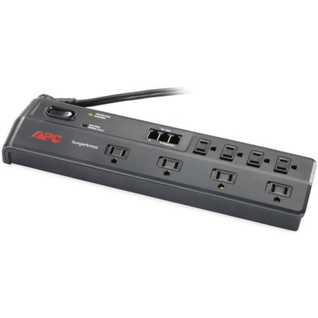 - APC SurgeArrest Home/Office P8T3-LM 8-Outlets Surge Suppressor - 8 x NEMA 5-15R - 1750 J - 120 V AC Input - 120 V AC Output