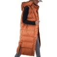 thumbnail image 2 of Liacowi Women Winter Long Down Jackets Vest Sleeveless Zipper Closure Hooded Waistcoat Puffer Parkas Warm Outwear, 2 of 4