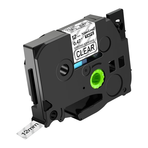 NineLeaf 1 Pack Compatible for Brother P-Touch Black on Clear TZe TZ Label Maker Tape TZe-S131 TZ-S131 12mm 0.47'' Extra Strength Laminated Label Tape