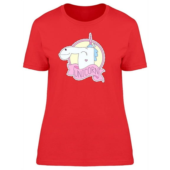 Cute Unicorn Doodle Cartoon T-Shirt Women -Image by Shutterstock, Female Medium