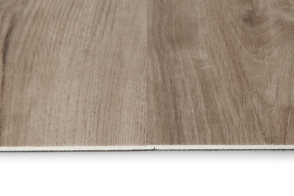 Dekorman Water-Proof Vinyl SPC Rigid Core, Brown Oak (FS506). Click-Locking, 48in L x 7.1in W x 5.5mm (4mm+1mm IXPE+0.5mm Wearlayer) T per plan, 10 planks per box, 23.64 sqft per case.