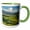 Green/White, variant on 3drose, Italy, Tuscany. Spring Day Light Spreads across Farmland Near Pienza., 11oz Mug
