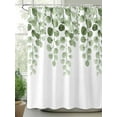 thumbnail image 2 of Shower Curtain Sage Green Eucalyptus Leaf Bathroom Curtains with Hooks, Waterproof Fabric Leaves Branch Bath Shower Curtains Set for Bathroom Bathtubs Decor 36x72 Inch, 2 of 8
