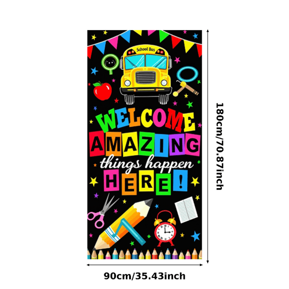 Colorful Design Welcome Banner Polyester Material School Decor for Classroom Decoration Educational Events Kids