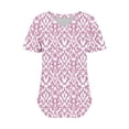 thumbnail image 4 of Heisall Women's V Neck Printed Casual Short Sleeve Pullover Tops Spring Summer Fashion Blouse, 4 of 5