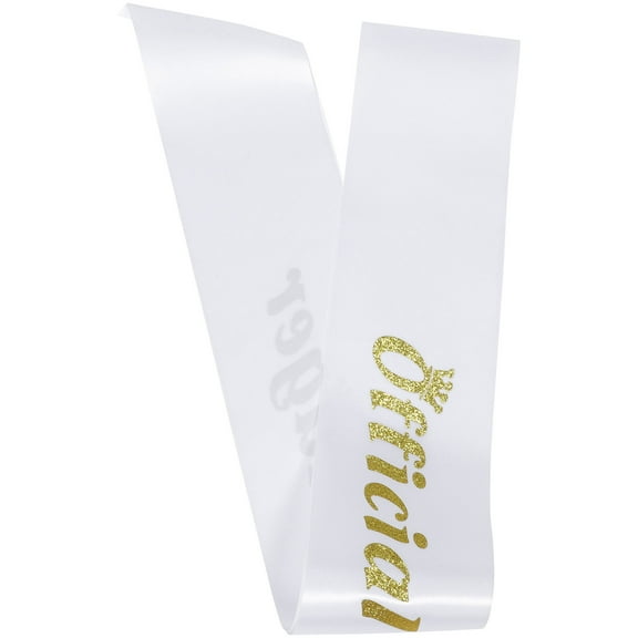 Pretyzoom White 13th Birthday Party Sash for Teenagers Decorative Photo Prop Keepsake