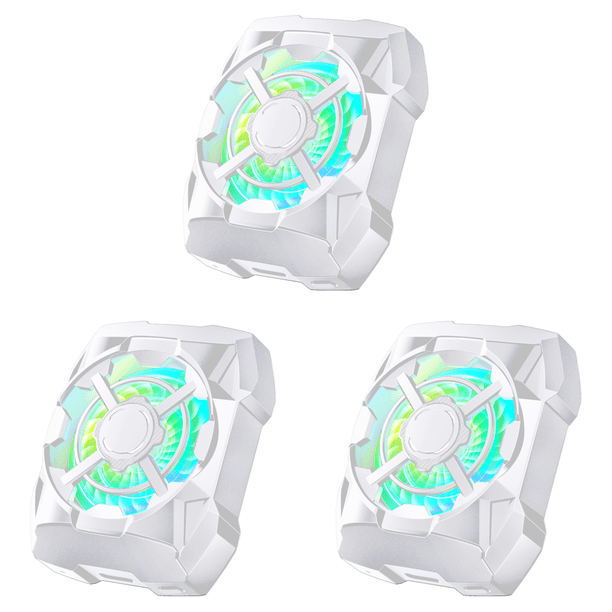 Enfriador Portátil Recargable Ventilador Refrigeración Inalámbrico Magnético para Teléfono() Color Blanco
