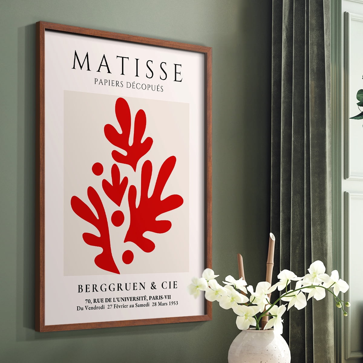 Matisse CLXIX Framed Print in Brown Solid Wood 8 x 10 Framed Print