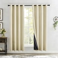 thumbnail image 6 of Blackout Curtains, Noise Reduction Curtains, 39x51 Inches, Light Blocking Room Darkening Drapes, Thermal Insulating Lined Grommet Curtain for Living Room, Bedroom, 6 of 6