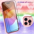 thumbnail image 2 of Compatible with iPhone 15 Pro Max Case Love Heart Plating Electroplate Luxury Elegant Case Camera Protector Soft TPU Screen Protector Shockproof Corner Back Cover -Pink, 2 of 12