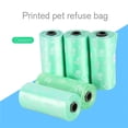 thumbnail image 3 of Pet Poop Bags Printed Dog Cat Waste Bags Environment Friendly Garbage Bags for Poop Removal Disposal 5 Rolls Green, 3 of 5