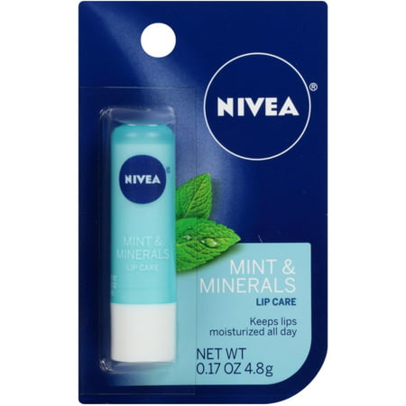 3 Pack - NIVEA Mint & Minerals Lip Care 0.17 oz