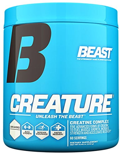Beast Sports Creature Creatine Powder, Unflavored, 60 Servings