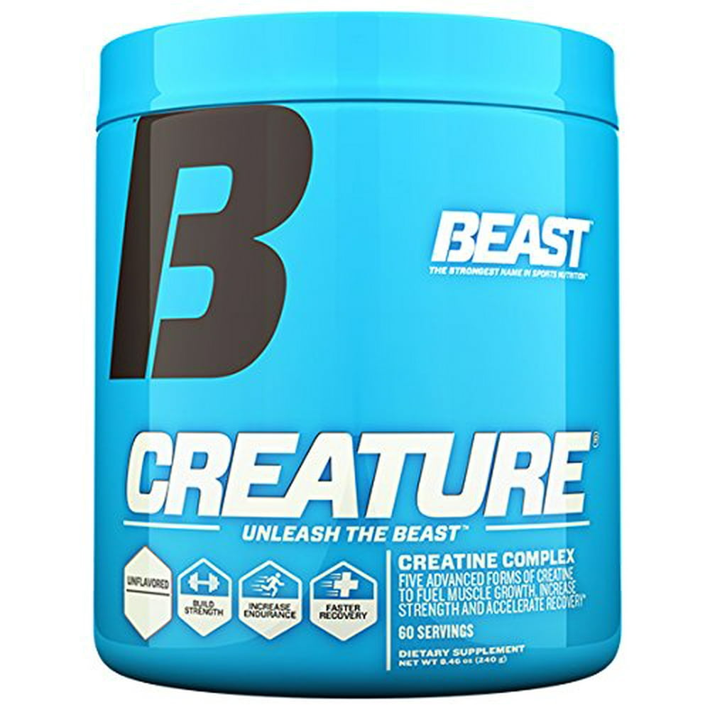 Beast Sports Creature Creatine Powder, Unflavored, 60 Servings