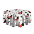 thumbnail image 5 of Egg Chicken Pattern Round Tablecloth 60"x60",Wrinkle Wipeable Table Cloth for Kitchen Dining Room Picnic Patio Party, 5 of 6